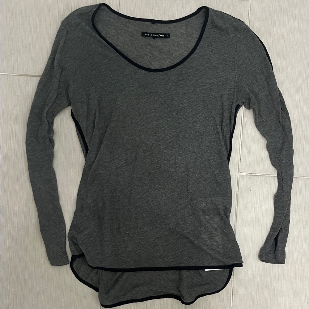Rag & Bone Gray Long Sleeve Top